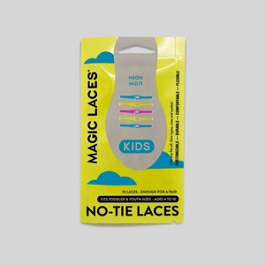 Magic Laces Kids' 14pc (1 pr shoes) No Tie Shoe Laces - 1 of 4