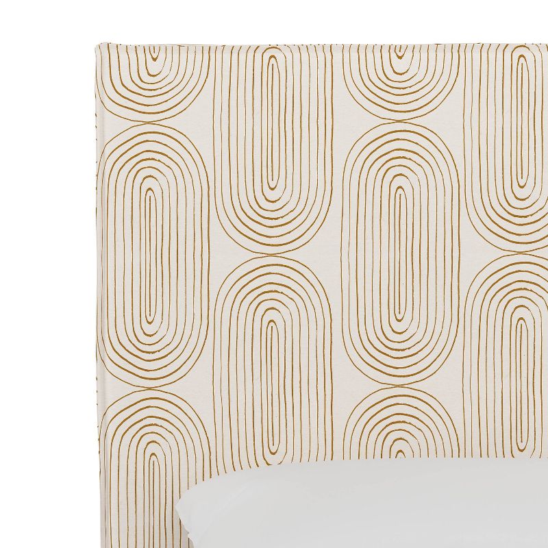 Skyline Furniture French Seam Slipcover Headboard Oblong Mustard, 5 of 8