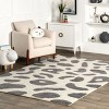 Nuloom Irma Leopard Pet Friendly Premium Machine Washable Wool Area Rug, 4' x 6', Grey - 2 of 4