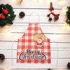 Unique Bargains Christmas Aprons Christmas Celebration in English Santa Claus Linen Red White Black Brown 21.65"x26.77" 1 Pcs - 2 of 4