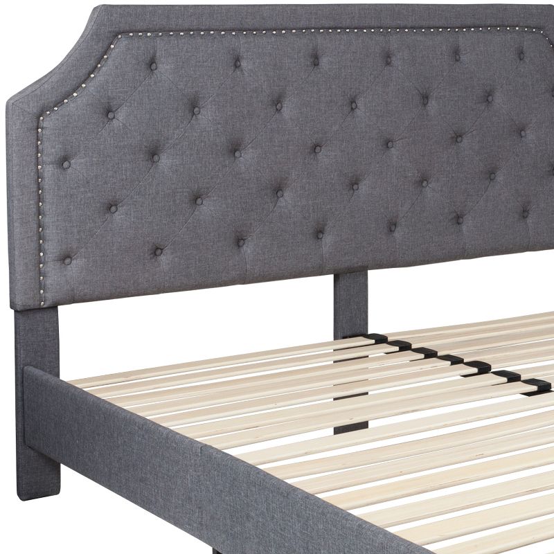 Flash Furniture Brighton Arched Tufted Upholstered Platform Bed, 6 of 12