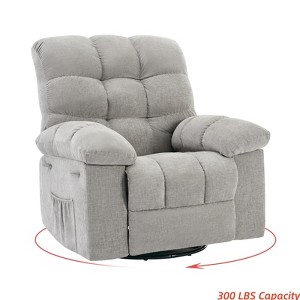 Adult Rocker Swivel Recliner Chair - Soft Fabric Overstuffed Manual Glider, Comfy Nursery Rocking Sofa Chair for Living Room - 1 of 4