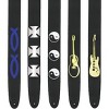 Perri's 2.5" Leather Guitar Strap with Embossed Design Blue Fish - 4 of 4