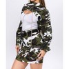 Women's Edgy camo cropped jacket with chains - American Bazi - 2 of 4