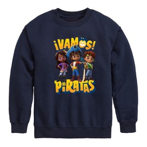 Boys' - Santiago of The Sea - Vamos Piratas Graphic Long Sleeve Fleece Sweatshirt - 1 of 4