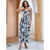 Dresses for Women Vintage Floral Print Closed Waist Mid Length Sundress - 2 of 4
