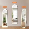 FONTOI Floor Standing Mirror with Stand, Wall Mirror, Wall Mounted Hanging Mirror, Makeup Mirror for Bedroom, Cloakroom, White, 16"*0.9"*60" - 2 of 4