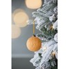 Gulches 4 in Gold Shatterproof Glitter Painted Glass Christmas Ball Ornaments 6-Pack - 3 of 4