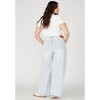 ELOQUII Women's Plus Size The Yvette Rigid Wide Leg Jean - 16, Light Wash - 4 of 4