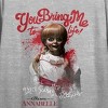 Annabelle You Bring Me To Life Crew Neck Short Sleeve Gray Heather Women's Crop T-shirt - 2 of 3