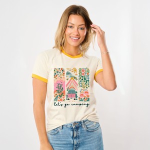Simply Sage Market Let's Go Camping Van Ringer Tee - 1 of 4
