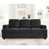 CAVINAS Modern Velvet Loveseat Sofa, Comfortable 2 Seater Couch with Deep Seating and High-Density Foam, Loose Back Cushions, Wide Arms - 2 of 4