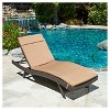 Salem Brown Wicker Adjustable Chaise Lounge - Caramel - Christopher Knight Home: UV & Weather-Resistant, Iron Frame, No Assembly Required - 2 of 3