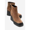 Livia - Cognac Suede Leather Wedge Boot (Women) cognac suede 7 Forever & Always Shoes US - 2 of 4