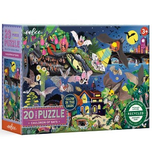 eeBoo: Love of Bats - 20 Piece Puzzle - 11 x 15" Ages 3+ - 1 of 4