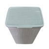 YBM Home Plastic Rattan Laundry Hamper Basket with Hinged Lid, Pack of 6 - 2 of 2