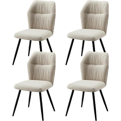 AMERLIFE Upholstered Dining Chairs, Curved High Back Modern Kitchen Chairs