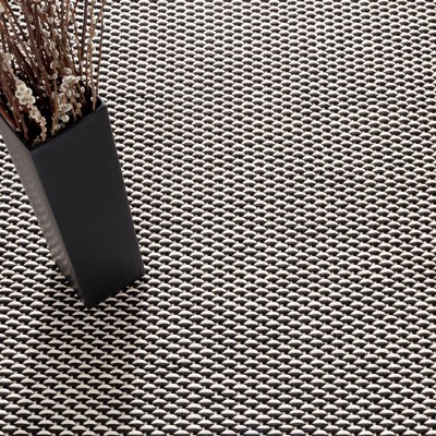 Braided Black/Ivory Geometric Synthetic Indoor/Outdoor Area Rug