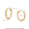 Huggie Hoop Earrings 14K Gold Plated Cubic Zirconia Dainty Simple Cute Beads Elegant CZ Circle Small Hoop Earring for Women Minimalist Handmade - 2 of 4