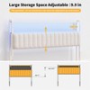 Karl Home Twin Full Queen King Size Headboard, Adjustable Upholstered Headboard with 2 Tier Shelves and Pegboard with Charging Stations and LED Lights - 4 of 4