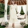 Anna-Kaci Women's Lace Long Sleeve V Neck Fall Maxi Dress - image 4 of 4