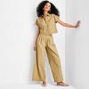 Women's High-Rise Wide Leg Pleated Pants - Future Collective - 3 of 3