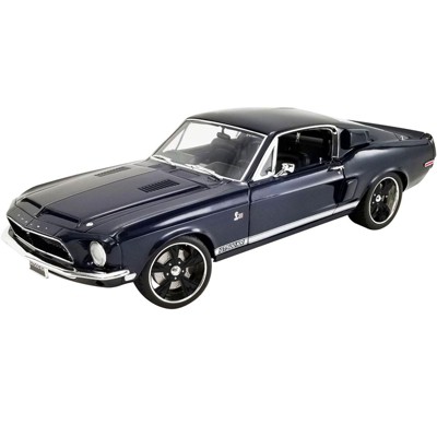 1968 Ford Mustang Shelby GT500KR "Restomod" King Cobra Blue with White Stripes LTD ED to 732 pcs 1/18 Diecast Model Car by ACME