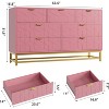 53.5" Modern 7-Drawer Dresser with Gold Handles, Wide Storage Organizer for Bedroom, Living Room and Entryway - 3 of 4