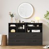 ODK Modern Dresser & Storage Cabinet with 4 Drawers, 6 Cubbies & 6 Adjustable Shelves - Oak Finish TV Stand Chest for Bedroom, Living Room, Hallway - 2 of 4