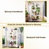 Coolbibila-62'' Height Large Greenhouse Balcony, Garden Workstation With Wheels And Adjustable Shelves, Storage Sheds For Outside - 2 of 4