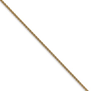 Black Bow Jewelry 1.2mm, 14k Yellow Gold, Solid Parisian Wheat Chain Necklace - 1 of 4