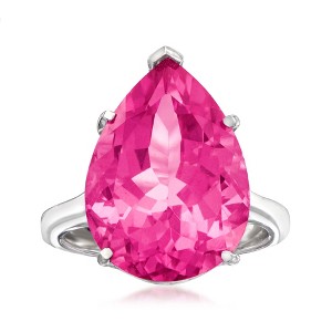 Ross-Simons 12.00 Carat Pear-Shaped Pink Topaz Ring in Sterling Silver - 1 of 4