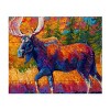 Trademark Fine Art -Marion Rose 'Moose Encounter' Wood Slat Art - image 2 of 4