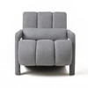 Modern Linen Accent Chair with Pillow - 3 of 4