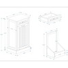 Sevobal Utility Storage Cabinets, Closed Cabinet with Flip Drawer, Large Capacity for Living Room Kitchen Hallway, White, 19.68"*3.62"*35.42" - 4 of 4