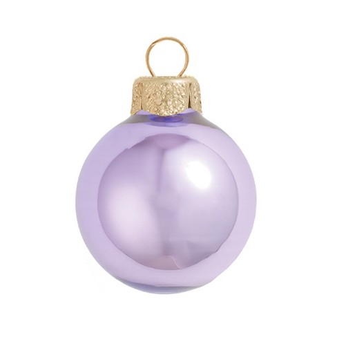 Northlight Lavender Pearl Finish Glass Christmas Ball Ornaments 7 ...