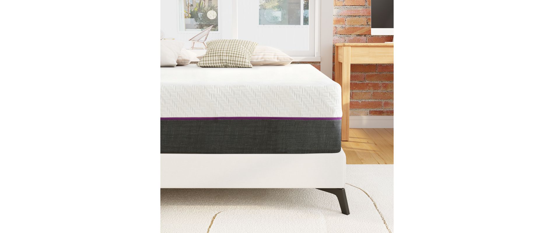Wuleitex 8 Inch Medium Cooling Gel Memory Foam Mattress with Breathable Cover