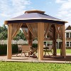 13x13 Pop Up Gazebo Outdoor Hexagonal Canopy Tent with Mosquito Netting Sides Instant Patio Canopy Shelter for Patios, Garden, Parties, Backyard - 2 of 4