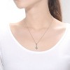 Guili 1ctw Princess Solitaire Pendant Necklace with Lab-Created Moissanite, Timeless and Elegant Design - 2 of 3