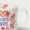 16oz Stoneware Buenas Vibras Mug White - Opalhouse™: Microwave & Dishwasher Safe, Spanish Coffee Drinkware, 1 Piece - 3 of 3