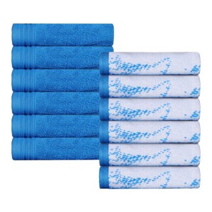 Cotton Marble and Solid Medium Weight Assorted Towel Set by Blue Nile Mills - 1 of 4