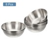 Unique Bargains Thick Stainless Steel Condiment Dishes for Kitchen Restaurant 3.2" Dia - 3 of 4