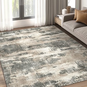 ABYNOW Area Rug – Machine Washable Soft Modern Abstract Carpet Non-Slip Floor Rug - 1 of 4