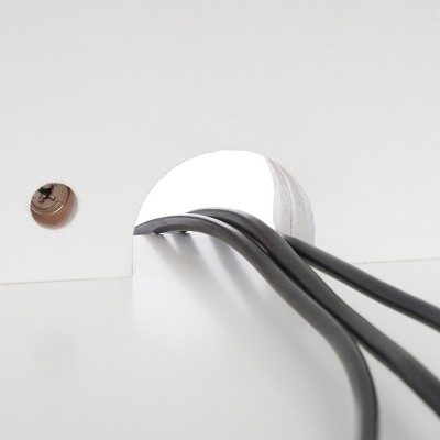 Riya White Mahogany 3-Door Sideboard with Gold Pulls