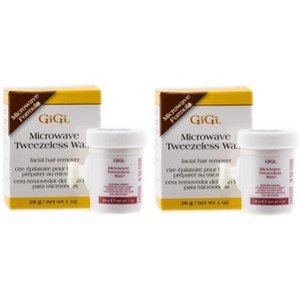 GiGi Microwave Tweezeless Wax (PACK OF 2) Non-Strip Facial Hair Remover, 1 oz - MICROWAVE FORMULA - 1 of 4
