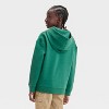 Kids' Fleece 'Kindness Forever' Hoodie Sweatshirt - Cat & Jack™ Pine Green - 3 of 4