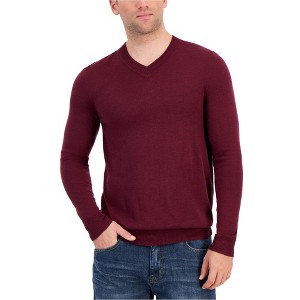 Alfani Mens V Neck Merino Pullover Sweater - 1 of 1
