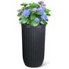 31 Inch Tall Planters, Outdoor Self Watering Pots with Water Level Monitor, Marble Finish Large Planters for Indoor Outdoor Plants, Living Room, Patio - 2 of 4