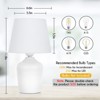 Itopfox Small Table Lamps Set of 2, Bedside Nightstand Lamps for Bedroom, Cute Desk Lamps with Studded Texture Base for Reading Nursery Living Room - 2 of 4