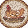 Earth Rugs Hen on Nest Round Trivet – 10" Printed Farmhouse Design on Braided Natural Jute - 3 of 3